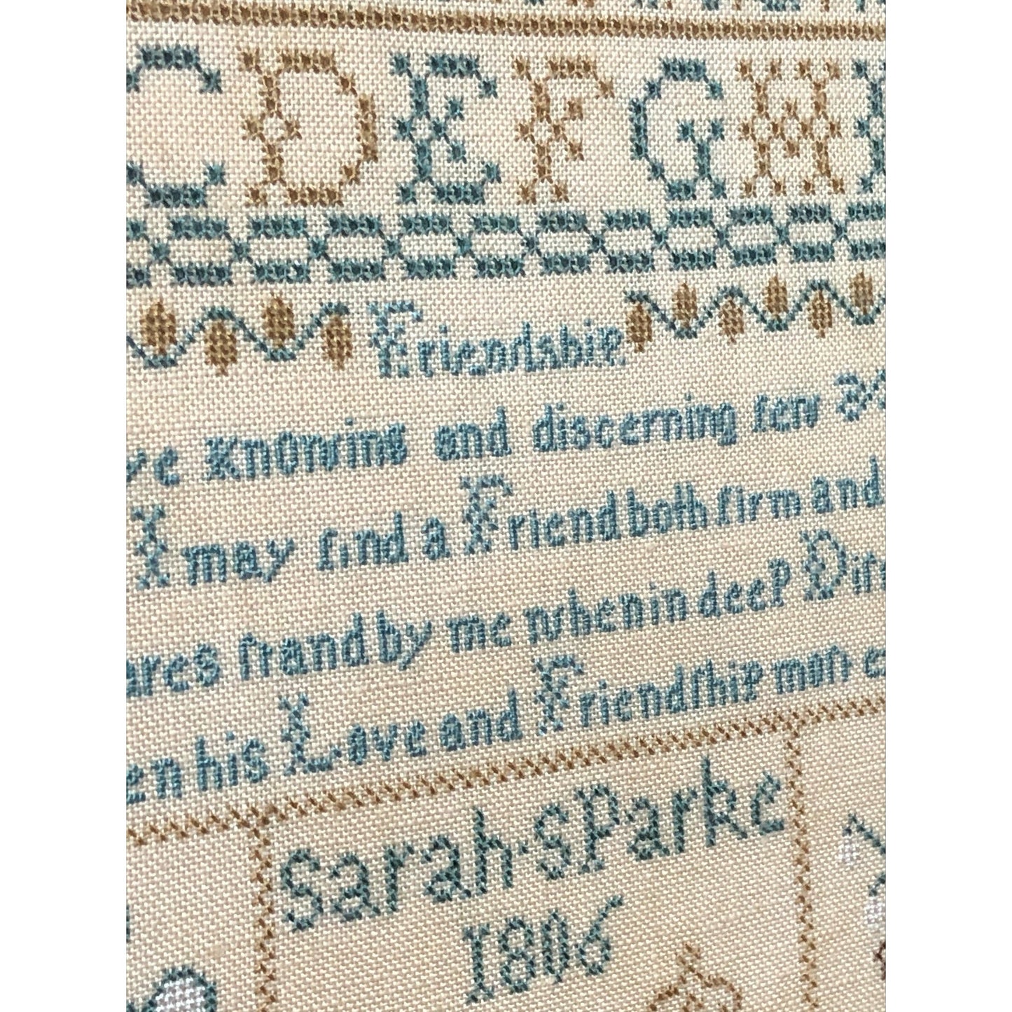 Hobby House Press ~ Sarah Sparke 1806 Reproduction Sampler