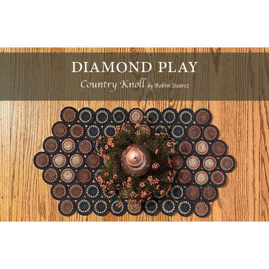 Country Knoll ~ Diamond Play Wool Applique Pattern